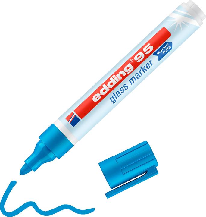 Immagine prodotto Edding Set di pennarelli per lavagna (Arancia, Pink, Nero, Blu chiaro, 3 mm, 4 x)