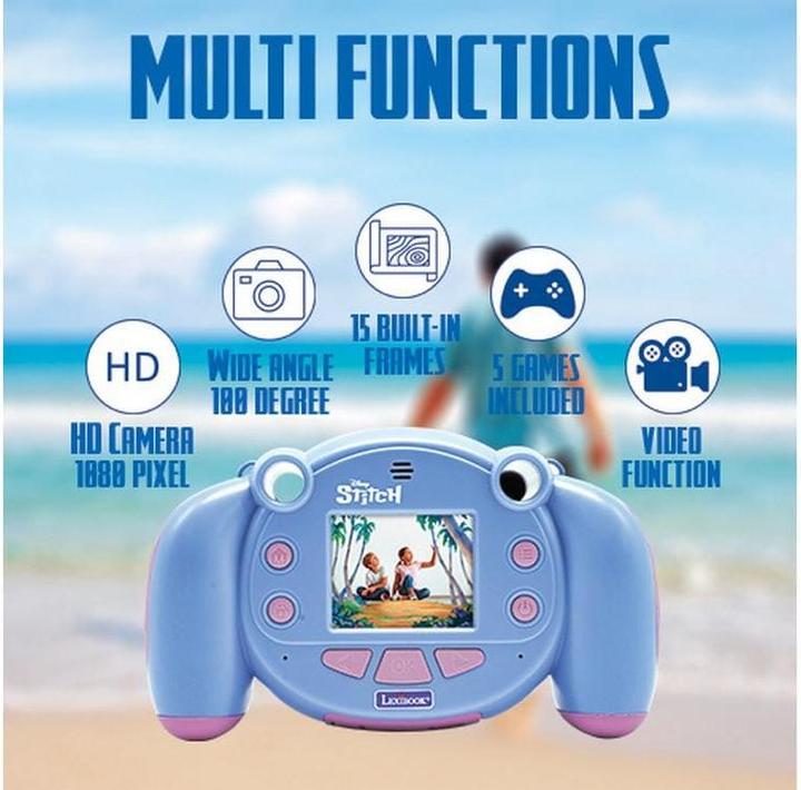 Image du produit Lexibook Disney - Caméra HD numérique Stitch avec carte SD (DJ080D)