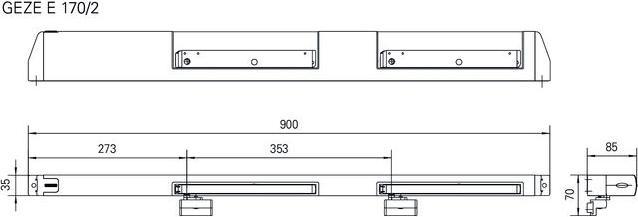 Actual product image Geze E170 scissor drive (1 pcs.)