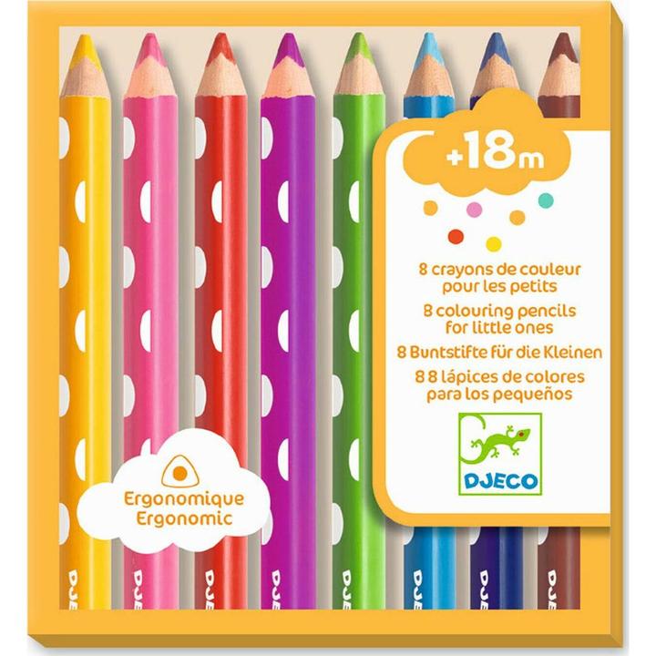 Produktbild Djeco Farbstifte für die Kleinen (Mehrfarbig, 8 x)