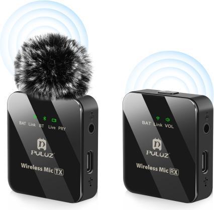 Puluz Wireless Lavalier Microphone 1 TX + 1 RX