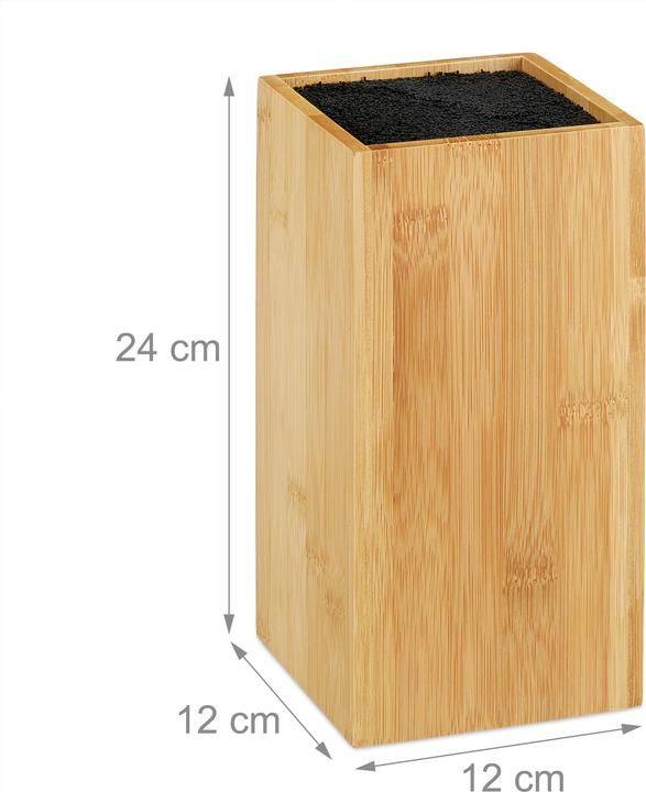 Actual product image Relaxdays Bamboo Knife Block, Empty