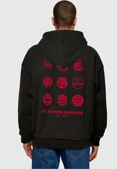 Immagine prodotto FC Bayern München Felpa con cappuccio ultra pesante Logo History Red - 112187 (M)