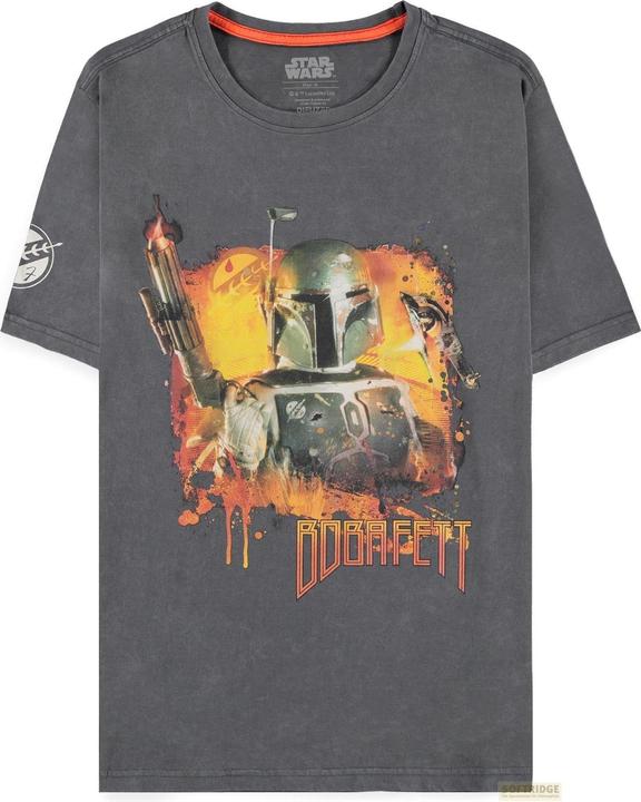 The Mandalorian Boba Fett Acid Wash Men's Short Sleeved Tshirt