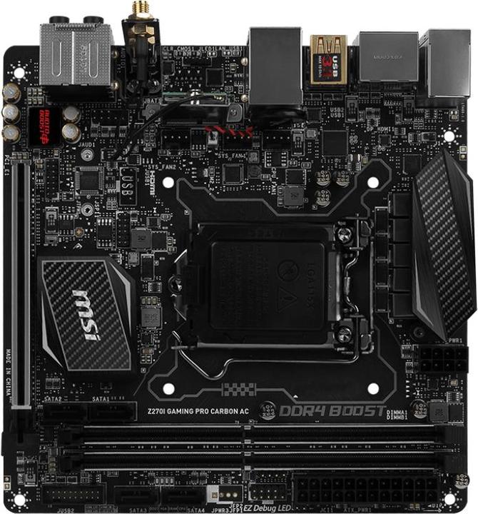 Produktbild MSI Z270I Gaming Pro Carbon AC (LGA 1151, Intel Z270, Mini-ITX)