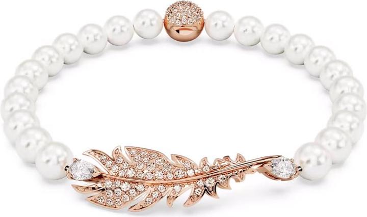Produktbild Swarovski Nice Armband Feder Weiss Roségold (16.50 cm, Swarovski Metall)