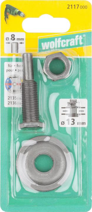Actual product image wolfcraft wolfcraft 1 Spanndorn für Bohrung 13mm, Schaft 8mm