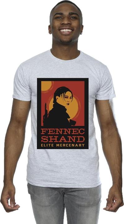 Actual product image Star Wars Mens The Book Of Boba Fett Elite Mercenary Fennec T-Shirt (XL)