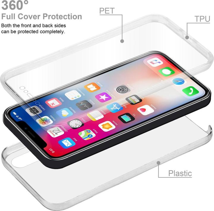 Productafbeelding Cadorabo TPU 360 graden hoesje (Apple iPhone X)