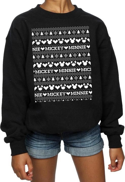 Immagine prodotto Disney Mickey And Minnie Christmas Fair Isle Felpa Ragazze (140, 146)