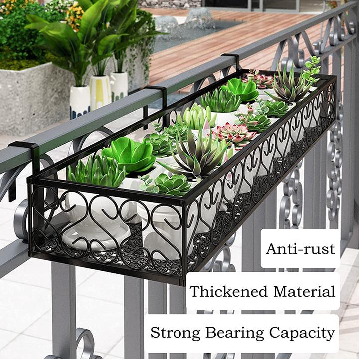 Immagine prodotto Pealov Portavaso da balcone in metallo 60x20x12cm