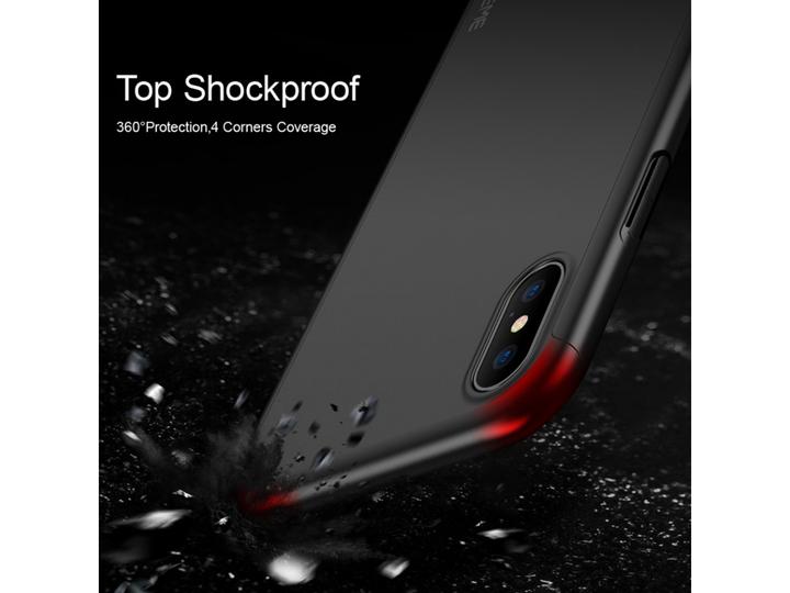 Immagine prodotto Floveme Custodia in vetro antiproiettile a 360 gradi per iPhone XS, protezione a 360 gradi (1 Pezzo/i, Apple iPhone XS)