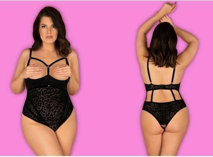 Actual product image Obsessive Jagueria Crotchless Teddy 4XL/5XL (4XL, 5XL)
