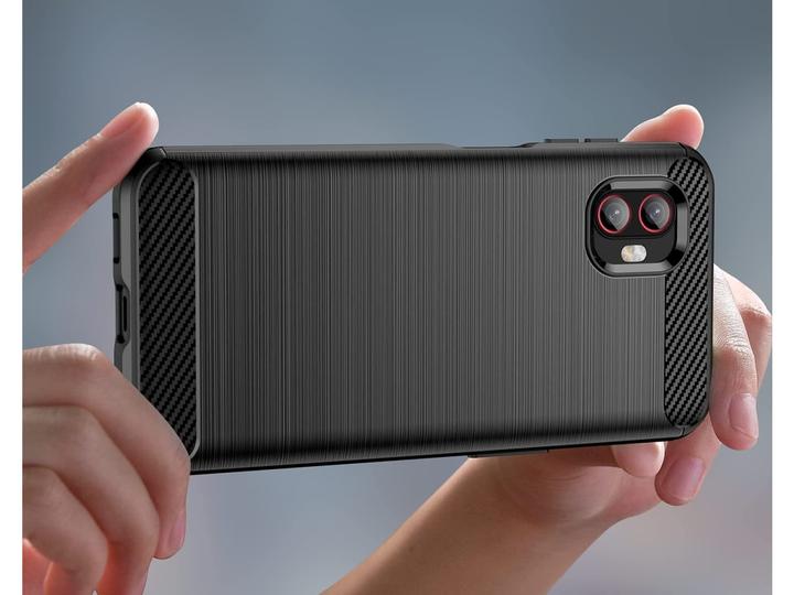 Actual product image Screenguard Samsung Galaxy Xcover6 Pro Cover Carbon Brushed Soft TPU (Samsung Galaxy XCover 6 Pro)