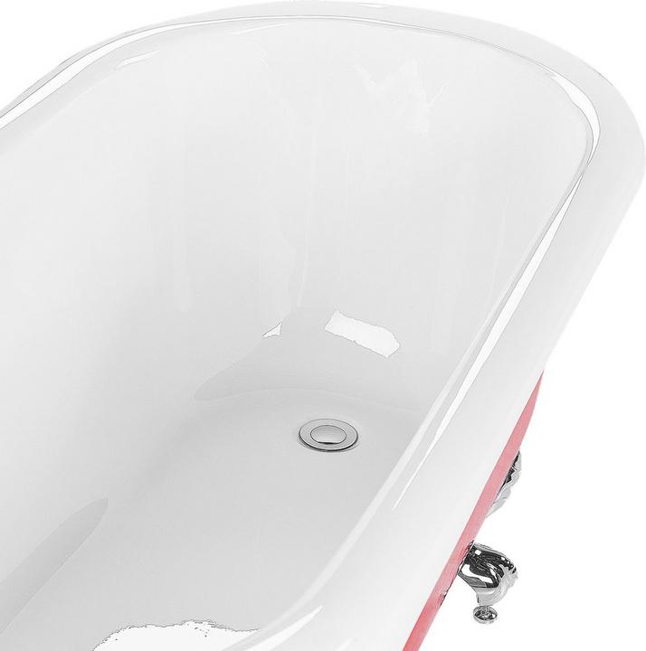 Produktbild Beliani Badewanne freistehend rot oval 170 x 76 cm CAYMAN (246 l, 76 cm)