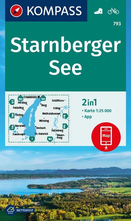 Image du produit Carte de randonnée 793 Lac de Starnberg 1:25.000