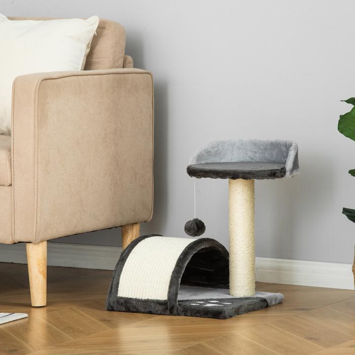 Actual product image PawHut Cat tree with plush (44 cm, Grey)