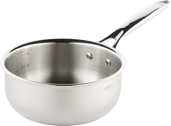 Immagine prodotto Cristel Casseruola Castel'Pro 14 cm (14 cm, Casseruola con manico, Acciaio inossidabile, Alluminio)