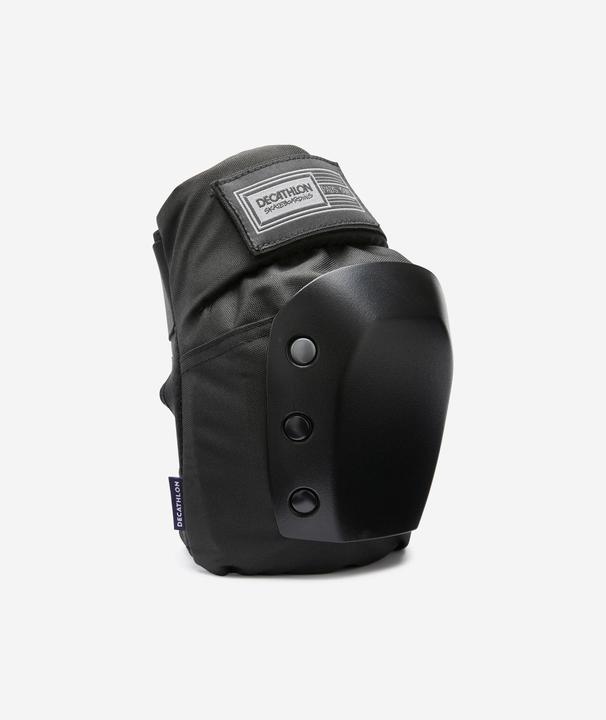 Actual product image Decathlon Adult 3-Piece Skateboarding Protector Set Pad500 Black (S, Unique specimen)