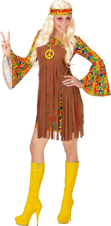 Actual product image Widmann Costume Hippie Girl: Flower Power Outfit (L)