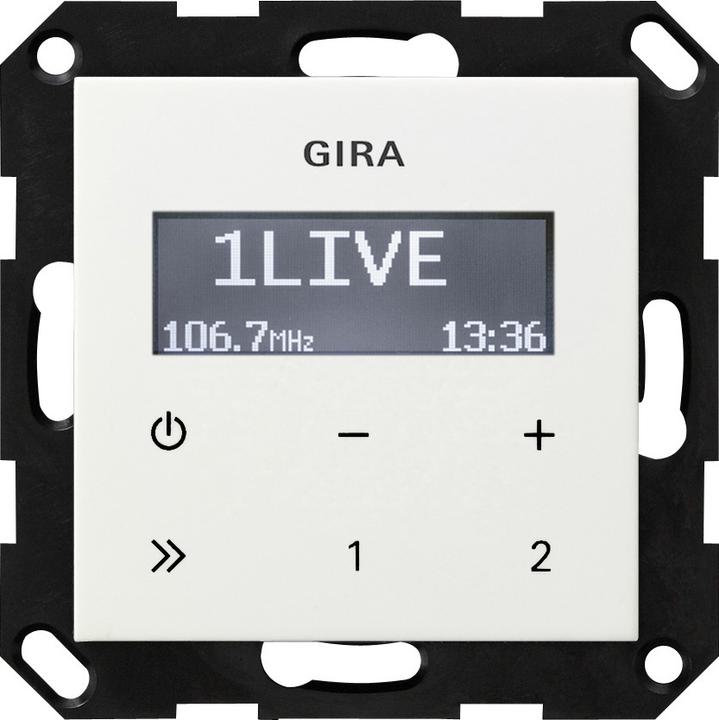 Produktbild Gira UP Radio RDS o.Lautsprecher 228403 System 55 reinweiss (UKW)