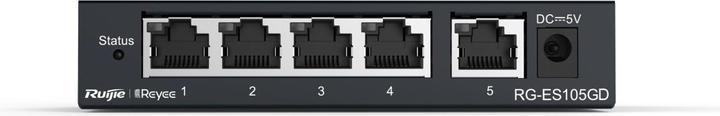 Image du produit Ruijie Switch 5 ports Gigabit non administrable, 5 ports Gigabit RJ45,Steel Case (5 Ports)