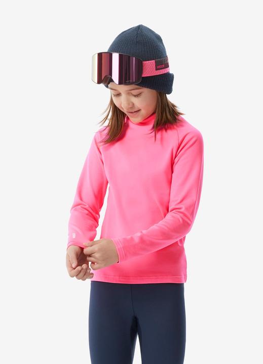 Produktbild Wedze Skiunterwäsche Funktionsshirt Kinder hoher Kragen - BL 500 neonrosa (152)