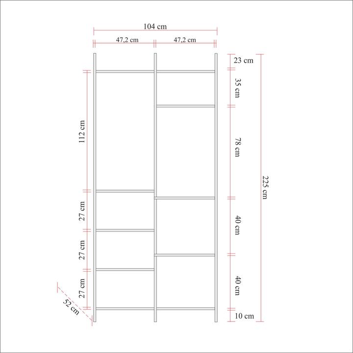 Immagine prodotto Hanah Home Axel (104 x 52 x 225 cm)