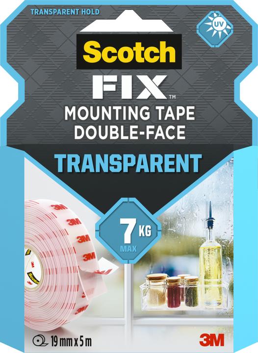 Produktbild Scotch Scotch-Fix Transparentes Montageband (19 mm)