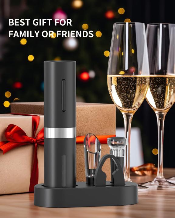 Immagine prodotto CircleJoy Cavatappi elettrico con tagliacapsule e versatore per vino (Cavatappi elettrico)