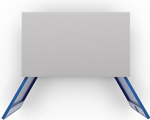 Produktbild eurokraft pro Vertikalauszugschrank, ohne Trennwand, 3 Auszüge, lichtgrau / enzianblau (100 cm, 195 cm)