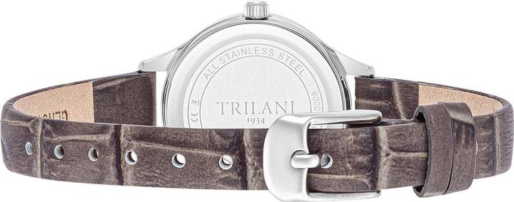 Produktbild Trilani Damen Quarzuhr Echtleder Grau - 30496 (Analoguhr, 26 mm)
