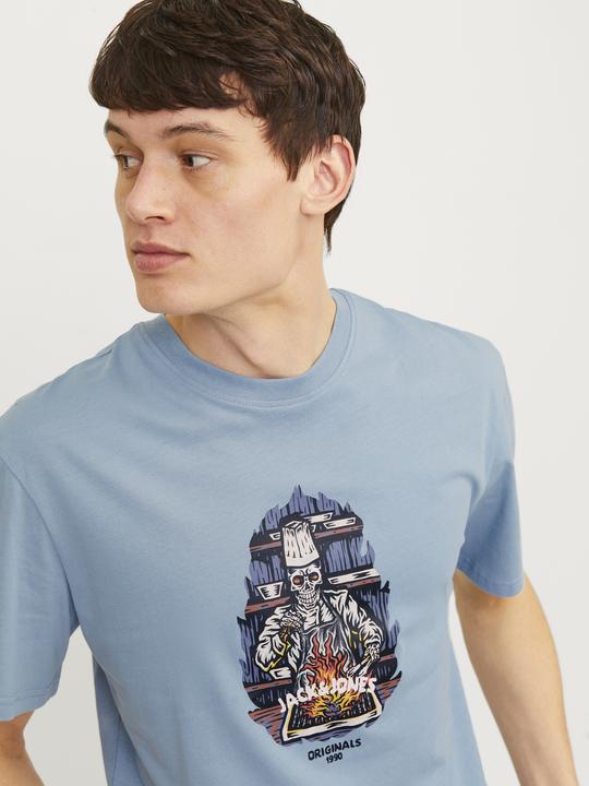 Actual product image Jack & Jones Jorseven Skull Tee Ss Crew Neck Sn (XS)