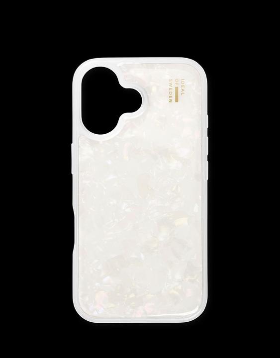 Actual product image iDeal Of Sweden iPhone 16 Pearlised Case - White (Apple iPhone 16)