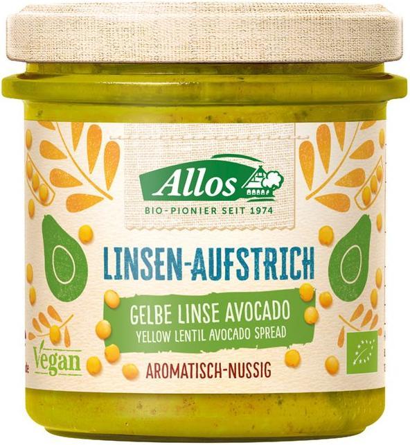 Image du produit Allos Lentilles à tartiner Lentille jaune Avocat pot 140 g (140 g)