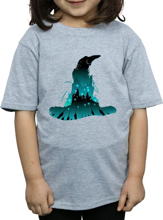 Actual product image Girls Hogwarts Silhouette Cotton T-Shirt (152, 158)