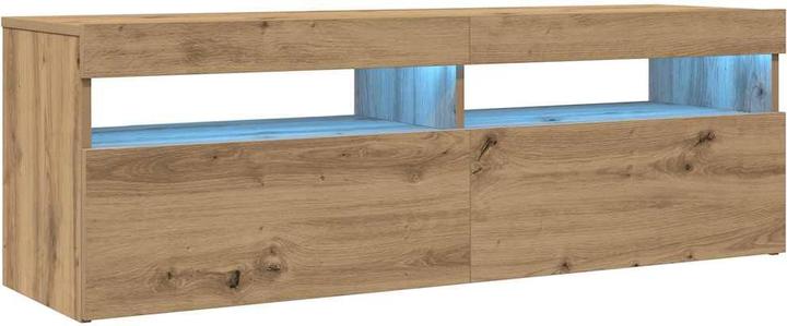 Image du produit VidaXL TV Schrank Lowboard Fernsehschrank Fernsehtisch mit LED Artisan-Eiche (120 x 35 x 40 cm)