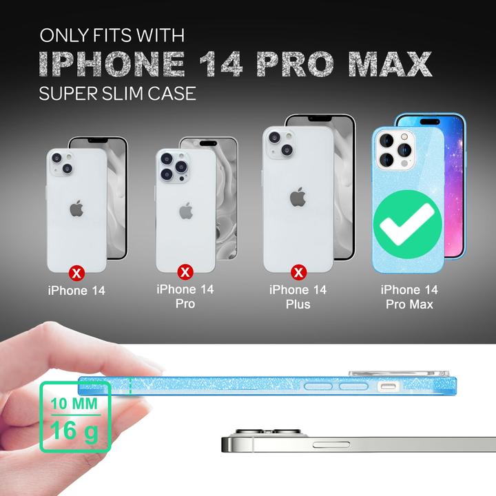 Actual product image Nalia Glitter cover (Apple iPhone 14 Pro Max)