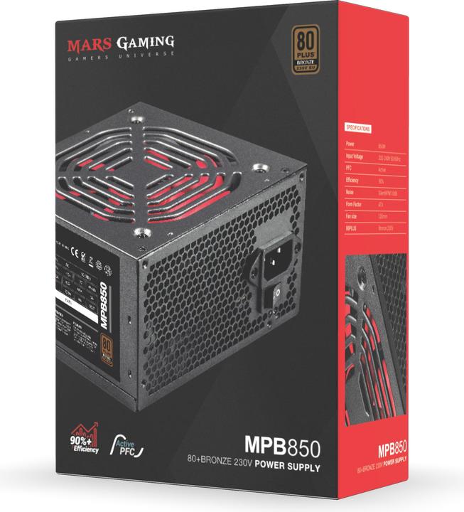 Produktbild Mars Gaming MPB850 Power Supply ATX 850W (850 W)