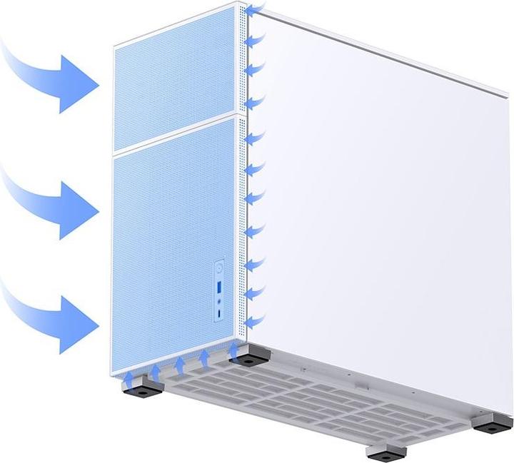 Produktbild Jonsbo D41 MESH White (mATX, DTX, Mini-ITX, ATX)