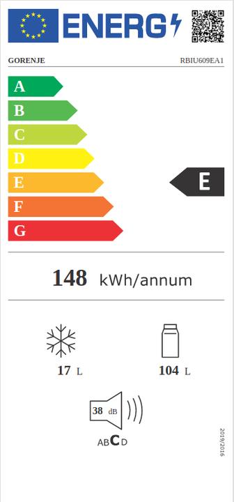 Energie-Label Gorenje RBIU609EA1 (121 l)