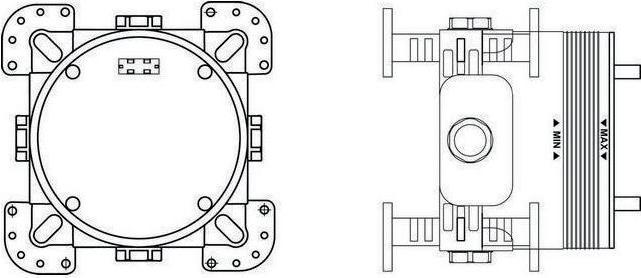 Image du produit Ideal Standard Kit d'encastrement IDS 1 EASY-Box pour bras de douche et de bain. Thermostats individuels