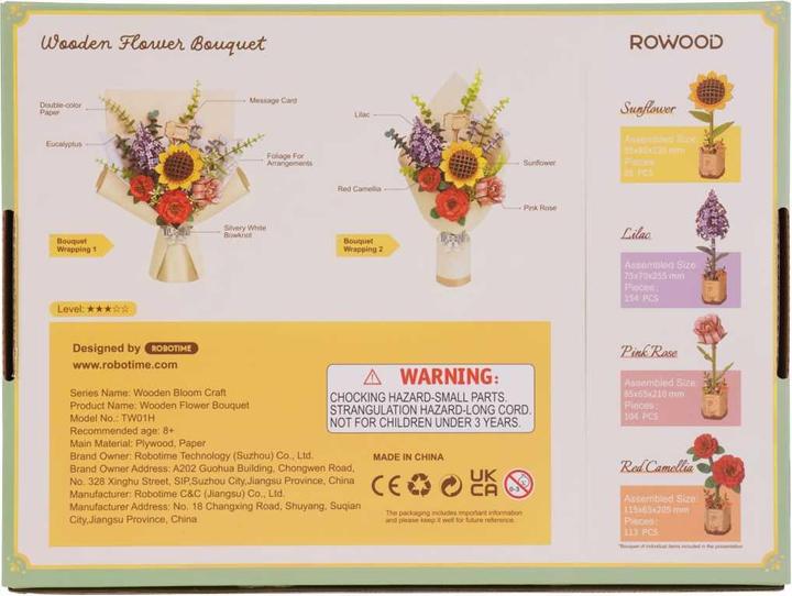 Image du produit Robotime Kit de maquettes 'BOUQUET DE FLEURS'.