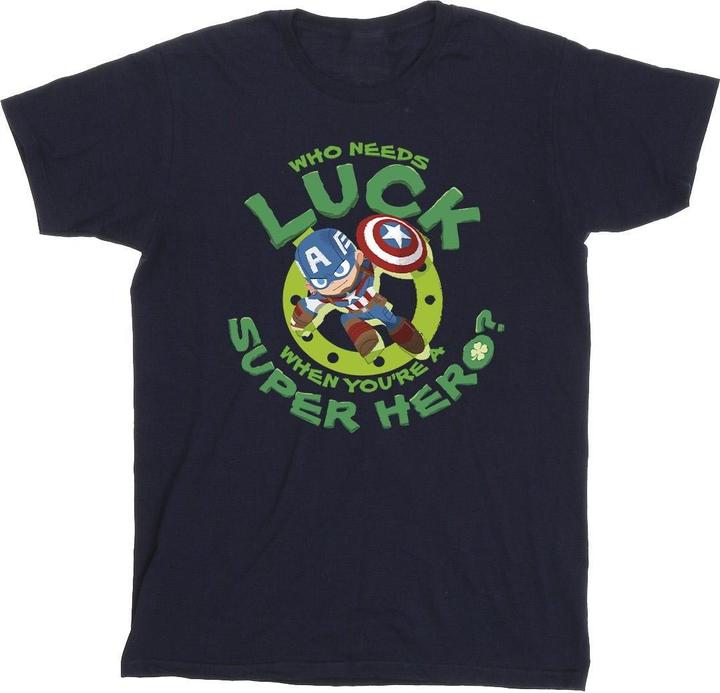 St Patrick's Day Captain America Luck TShirt (L)