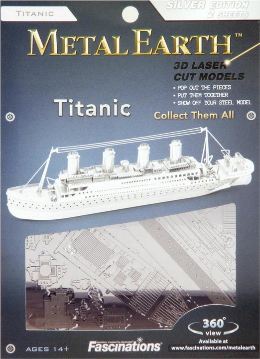 Actual product image Metal Earth Titanic ship silver edition