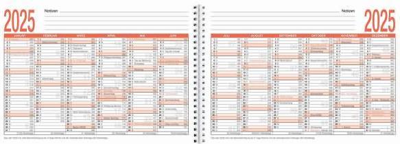 Image du produit Calendrier pluriannuel - 15 ans - 29,9x20,6 cm - 6 mois sur 1 page - Calendrier pluriannuel - (Couverture rigide, Allemand)