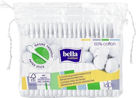 Actual product image Bella 100% cotton cosmetic sticks, 160 pieces