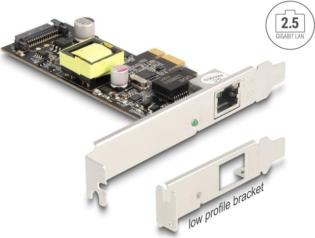 Produktbild Delock PCI Express x1 Karte auf 1 x 2,5 Gigabit LAN PoE+ i22 (Mini PCI Express)