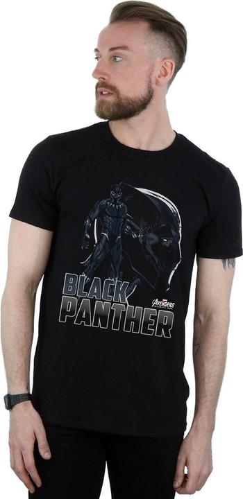 Actual product image Universal Textiles Mens Black Panther Cotton T-Shirt (M)