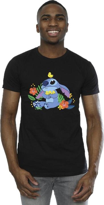 Actual product image Disney Mens Lilo & Stitch Birds T-Shirt (S)